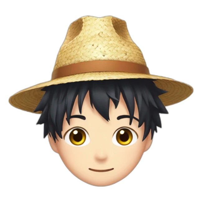 Hinata Shoyo dans Haikyu avec un chapeau de paille sticker