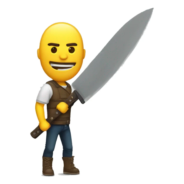 Persona Gigante con un machete sticker