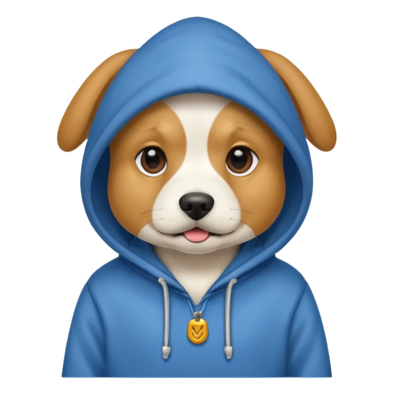 Dog wearing hoodie  sticker