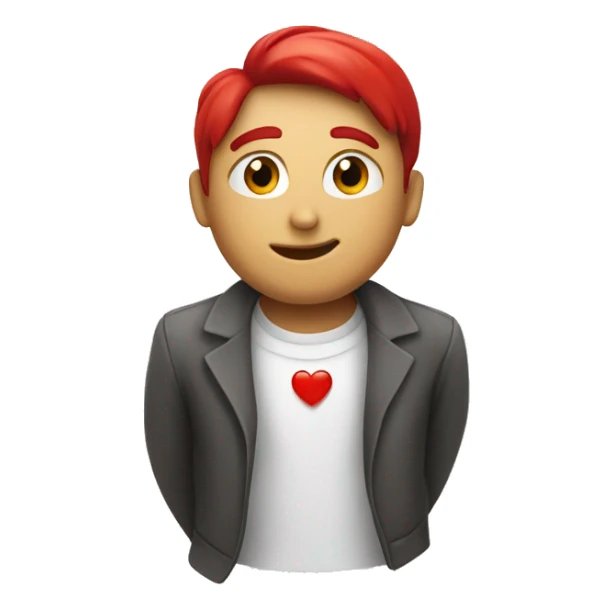 Create a red heart emoji with a white s letter inside. sticker