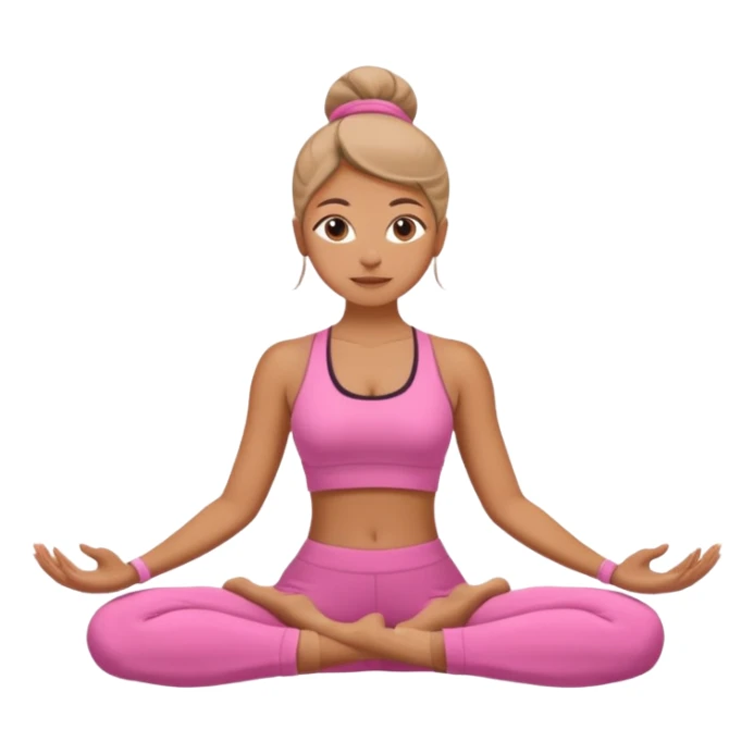 mujer haciendo yoga vestida de rosita sticker