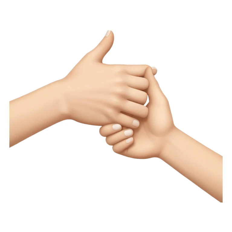 two white hands in a secret handshake sticker