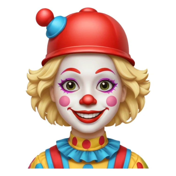 blonde clown with helmet sticker