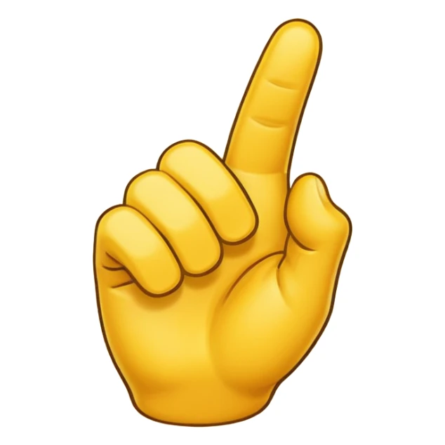 emoji apuntando con la mano hacia la camara sticker