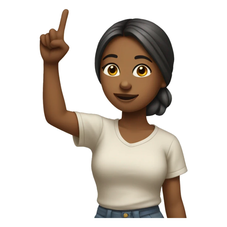 Girl doing peace pose sticker