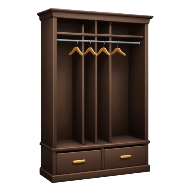 3D wardrobe shelf empty sticker