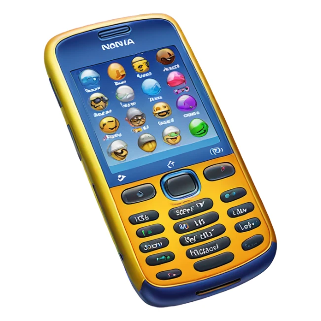 bejeweled nokia cellphone with text messages sticker