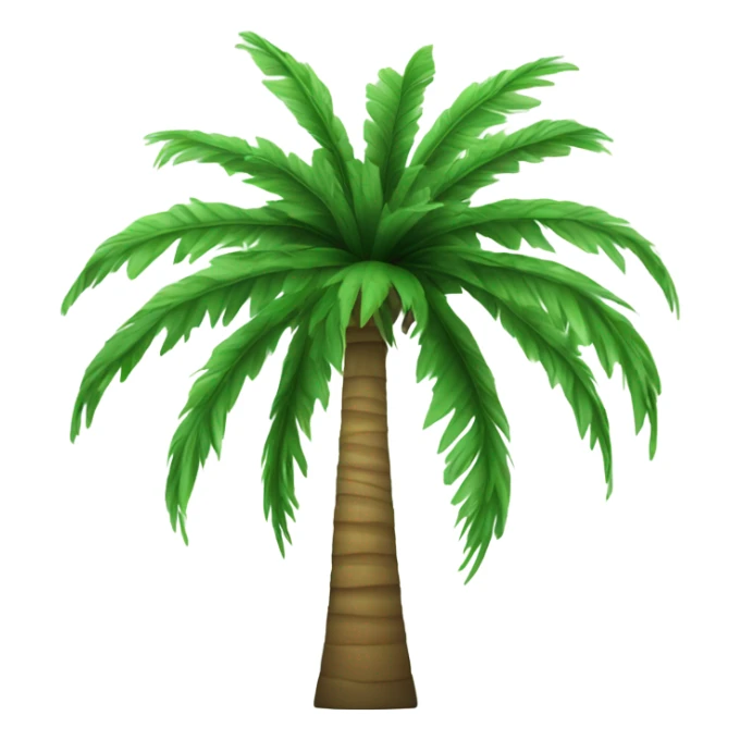 A 3d illustration of a palm tree sticker
