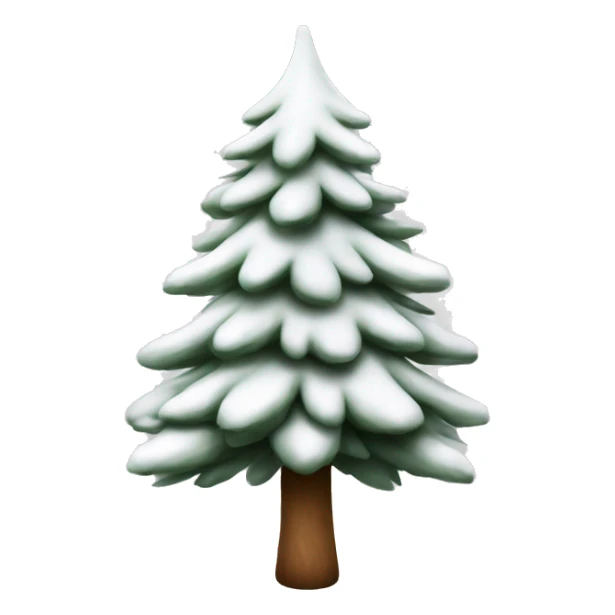  actual white fir christmas tree isolated.  sticker
