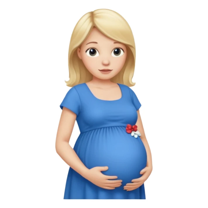 pregnant white woman with blonde hair sticker