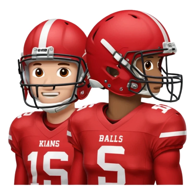 college football players helmets red  sticker