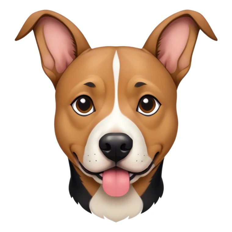 Pit bull/german shepherd mixed dog colored like a German shepherd with floppy ears sticker