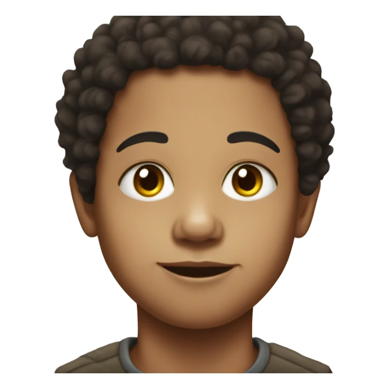afro styled portrait of boy light skin  sticker