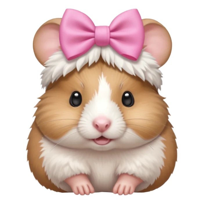 cute hamster wearing a bow on its head sticker