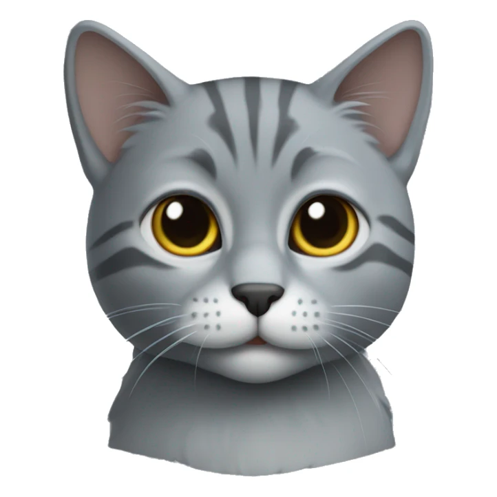 Gato  gris oscuro azul ruso sticker