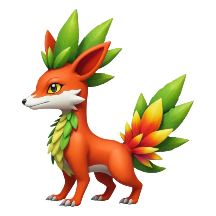 Sceptile-Inteleon-Delphox-Pokémon-Fakémon-creature sticker
