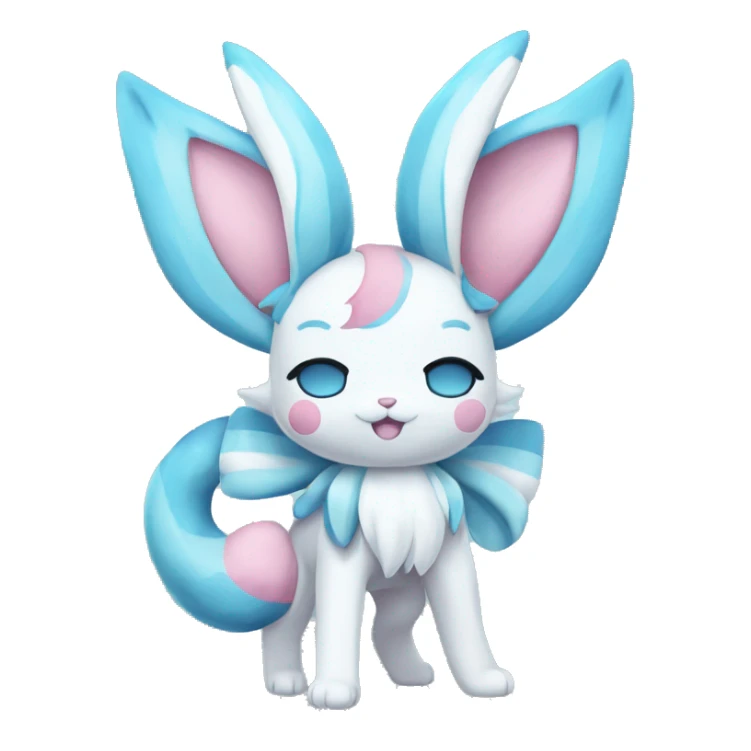 Kawaii Sylveon-Glaceon Full Body sticker