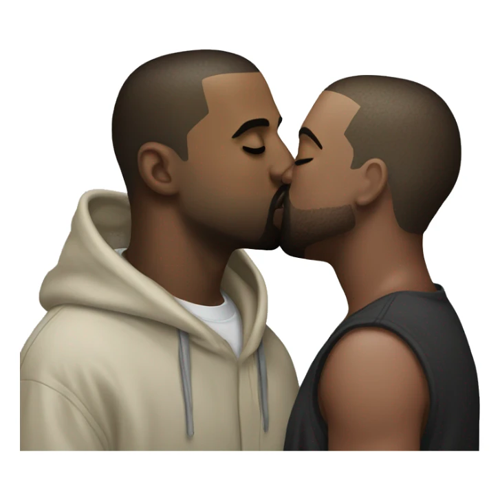 kanye west kissing kanye west sticker