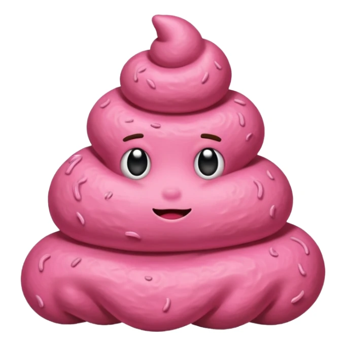 Pink 💩 realistic looks like the brown poop I just did sticker