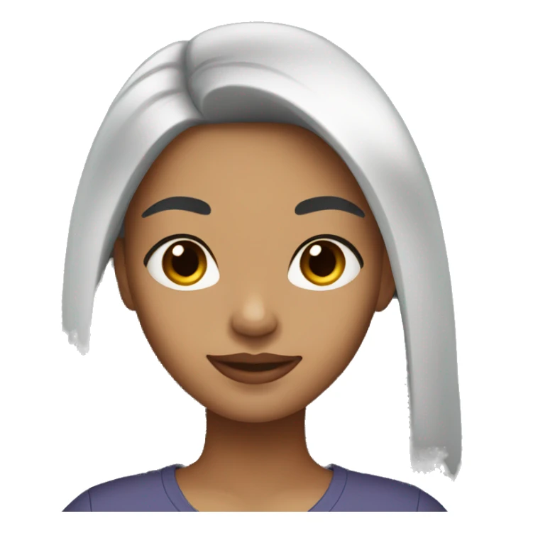 Woman with light brown skin & black hair sticker