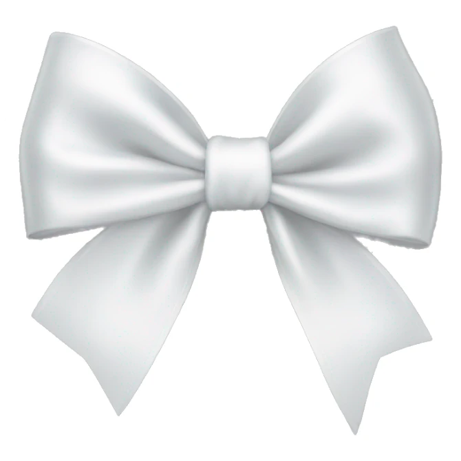 white satin bow sticker