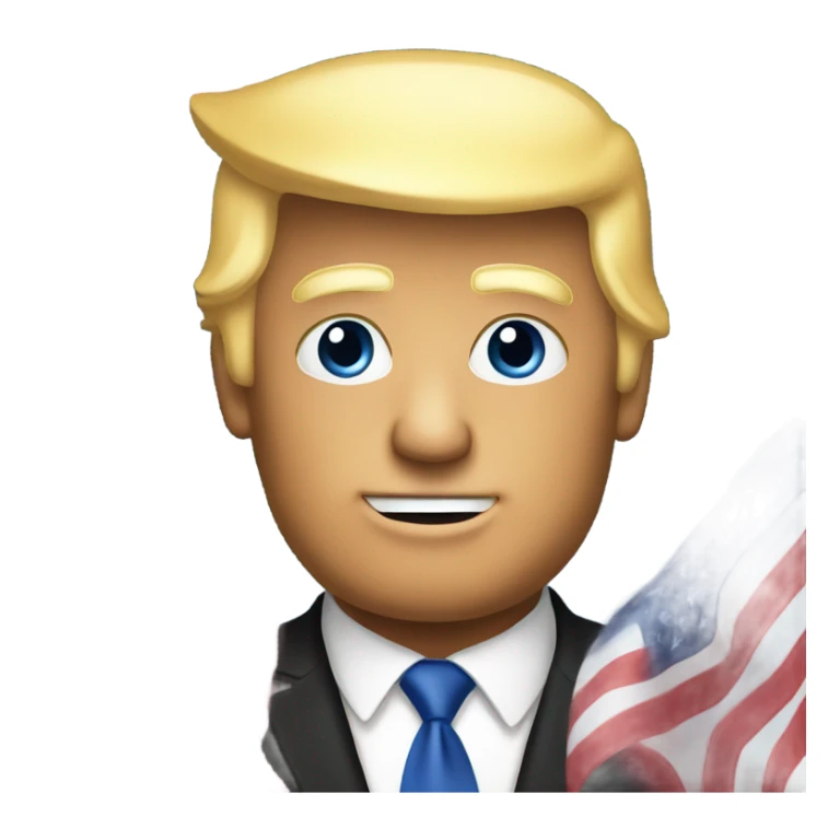Trump with American flag  sticker
