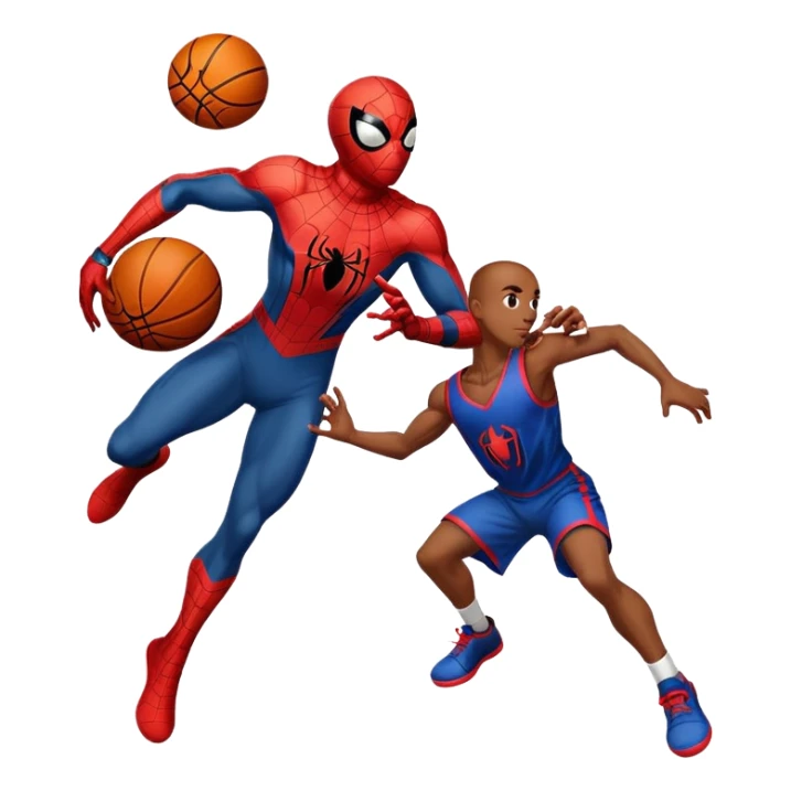 Spider-Man with football and basketball sticker