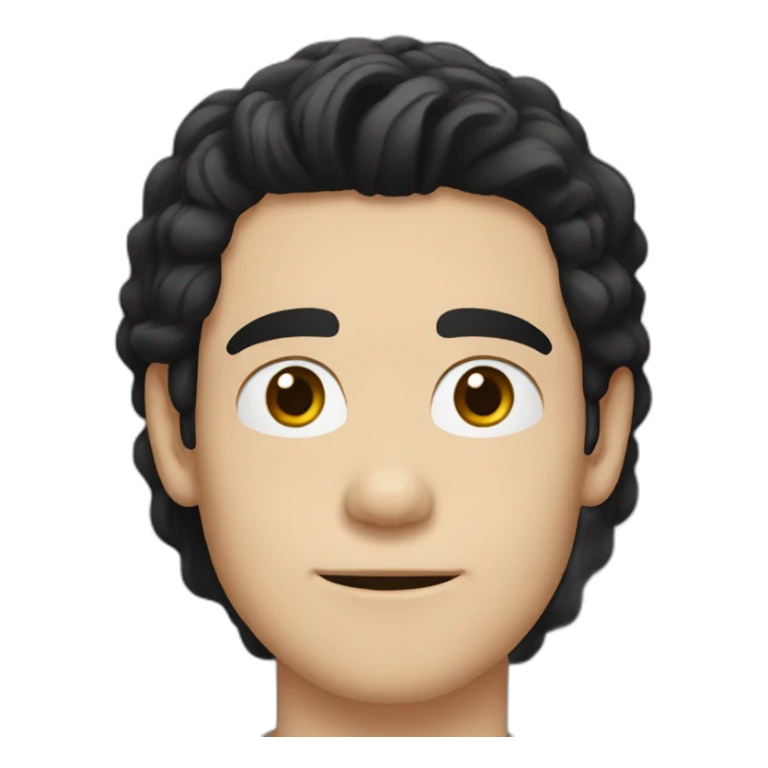 dylan obrien with long black hair sticker