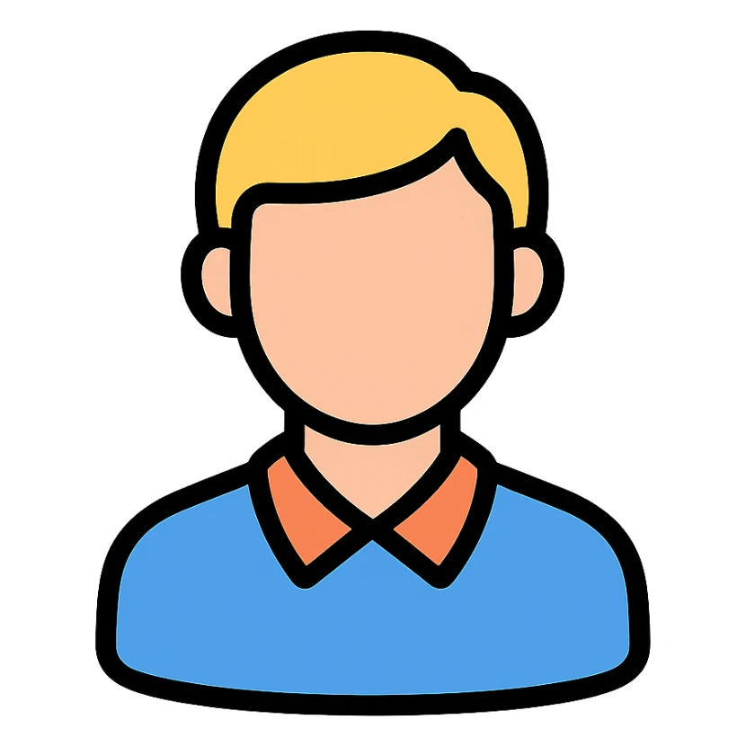 colored icon of a client or customer, simple and modern sticker