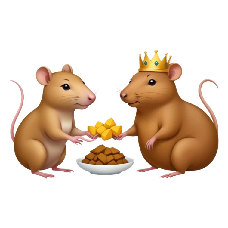 Capybara and Queen rat working together on receptiob sticker