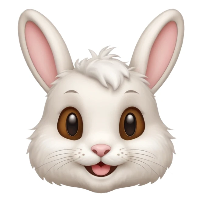 wink rabbit with a big smile sticker