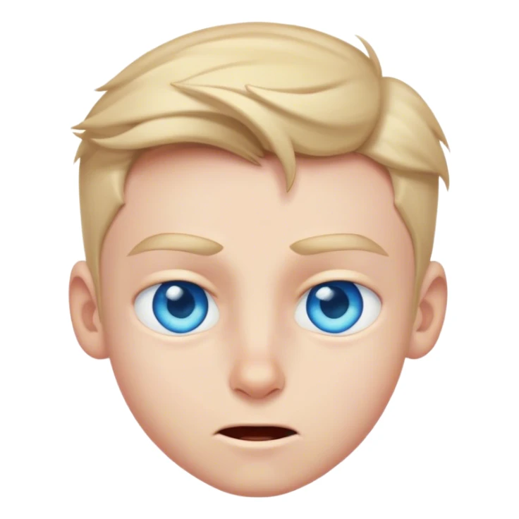 intense gaze of a boy blue eyes winking sticker