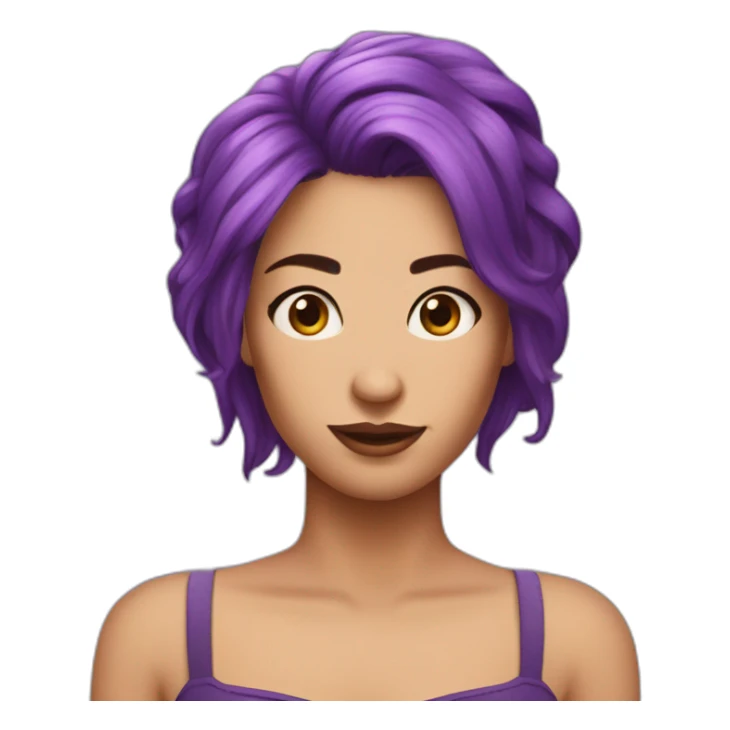 Spicyfiona-purple-hair sticker