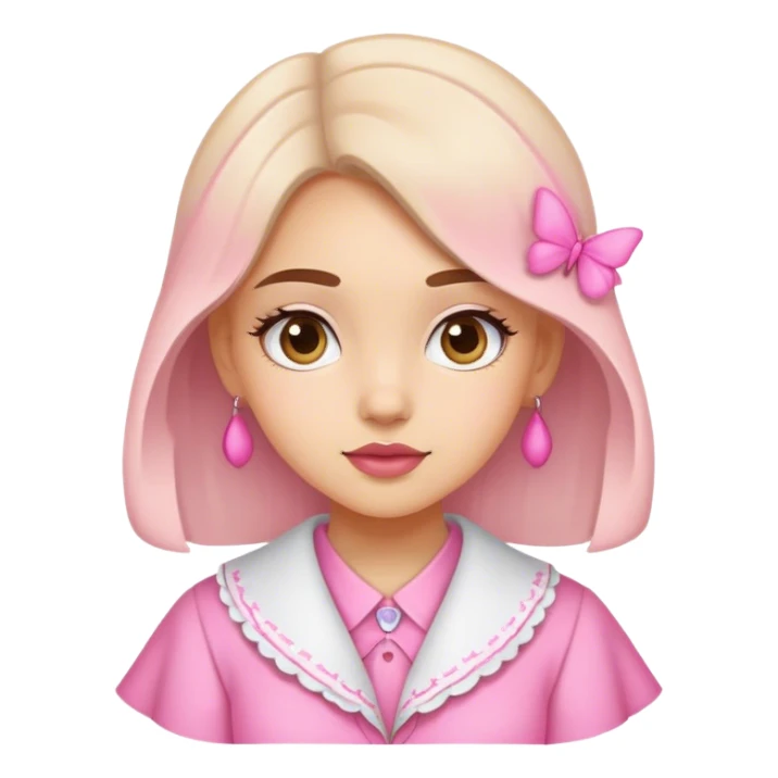 A girly pink trendy papion sticker