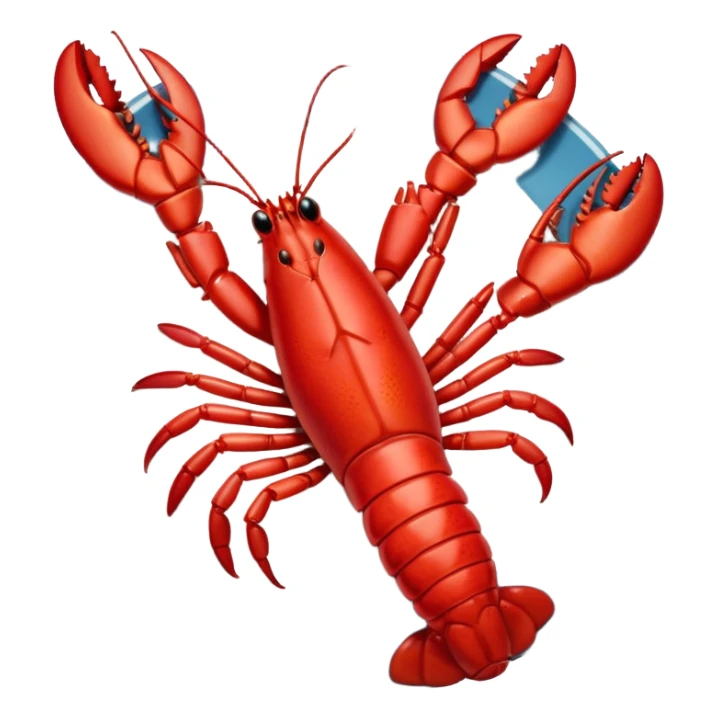 cooked lobster on a plate, no lemon, no herbs sticker