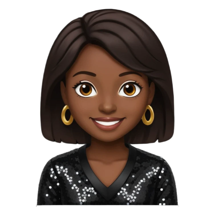 K-Ci from Jodeci/K-Ci & JoJo with dark brown, black sequin outfit sticker