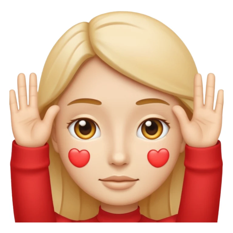 Minimal emoji representing reduced facial puffiness, soft hand gesture shaping the face contour, balanced and natural appearance, wellness-focused, simple and easy to understand
 sticker