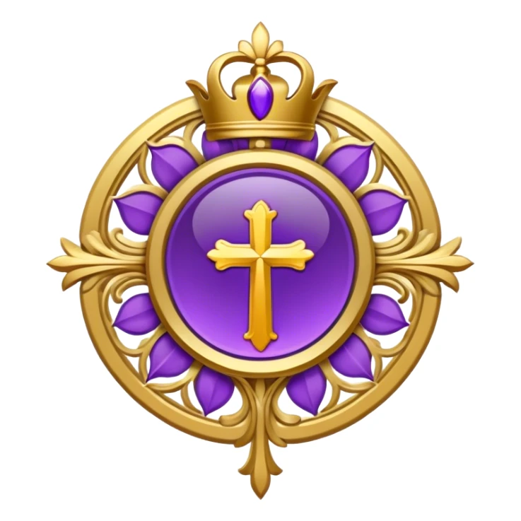 ave maria's emblem with a touch of purple sticker