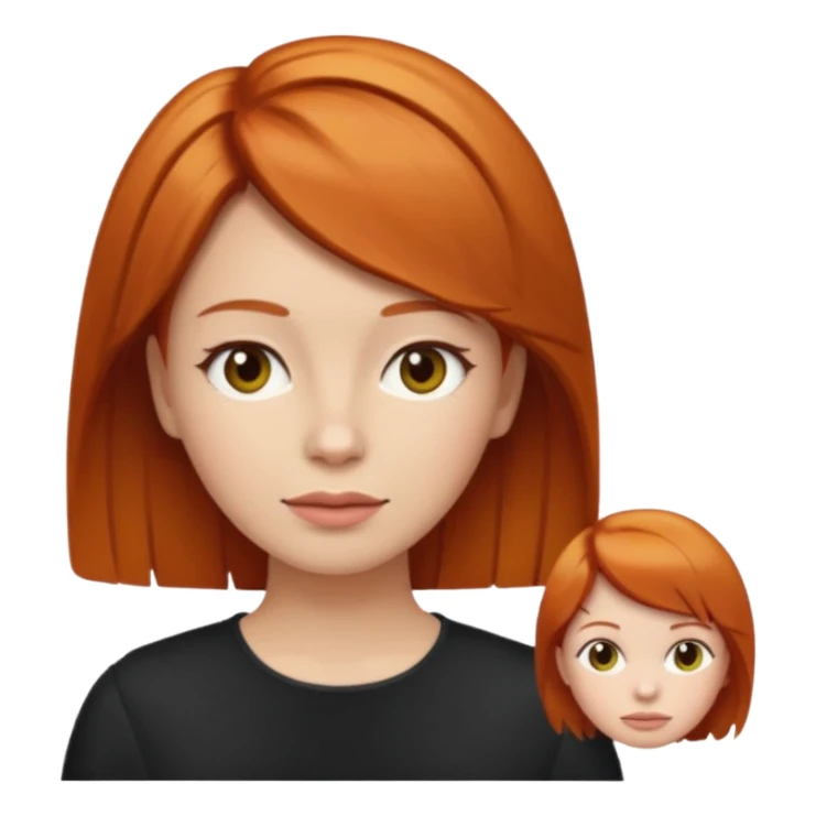 the emoji 💇🏻‍♀️ but ginger hair sticker