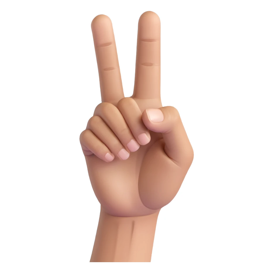 middle finger, Microsoft Teams 3D emoji style, realistic hand, medium skin tone, clear gesture, no background sticker