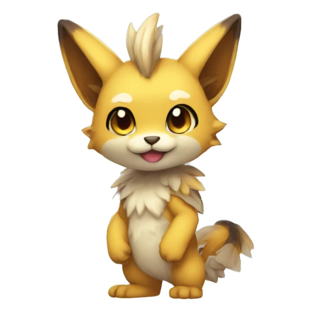 a anthro chibi-style Fakémon-hybrid full body sticker