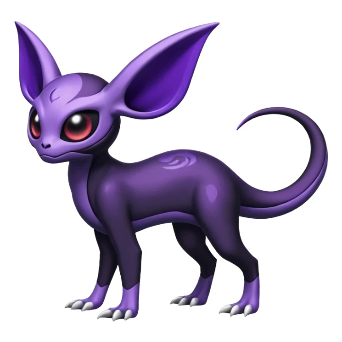 Shiny Duskull-Salandit-Espeon-Fakémon-hybrid-creature (full body)  sticker