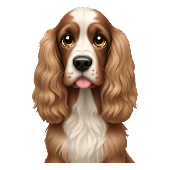 Cocker spaniel tips of ear hair black  sticker