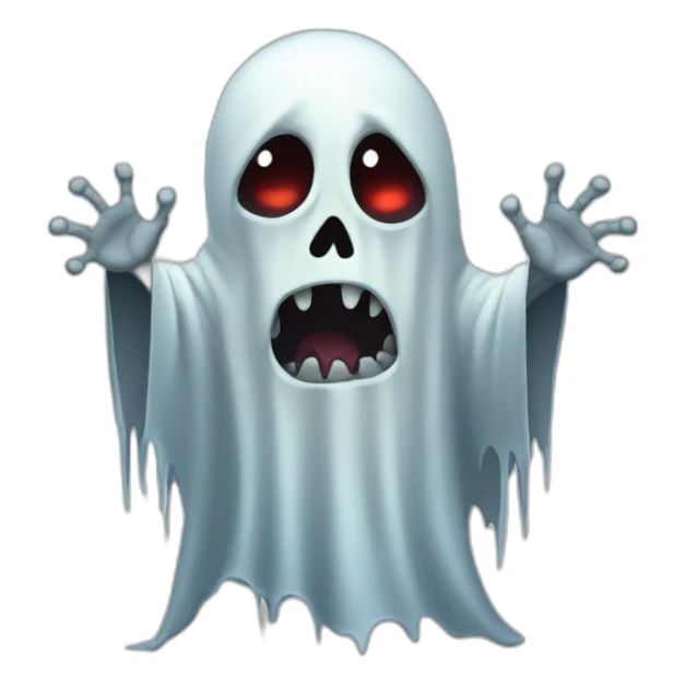 Ghost in form of zombie sticker