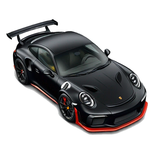 Black Porsche 992 GT3 RS with red details sticker