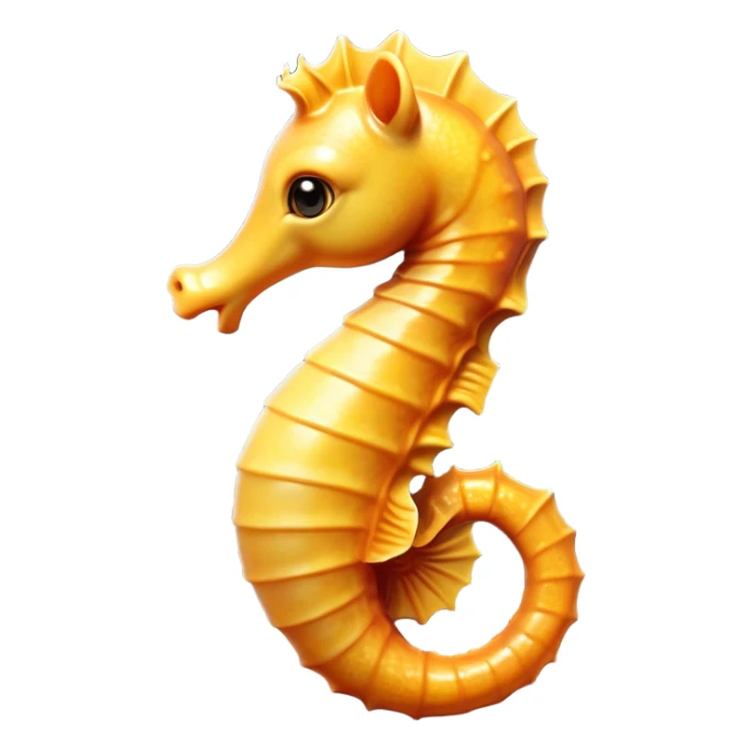 Cinematic Comical Sea Horse Portrait Emoji, Head tilted dramatically with an exaggeratedly amused expression, featuring a delicately curved seahorse with a whimsically coiled tail and wide, comically expressive eyes full of playful disbelief, Simplified yet hilariously expressive features, highly detailed, glowing with a slightly sassy aquatic glow, high shine, dramatic yet playful, stylized with an air of quirky marine mischief, soft glowing outline, capturing the essence of a meme-worthy seahorse that looks ready to drift its way into viral fame! sticker