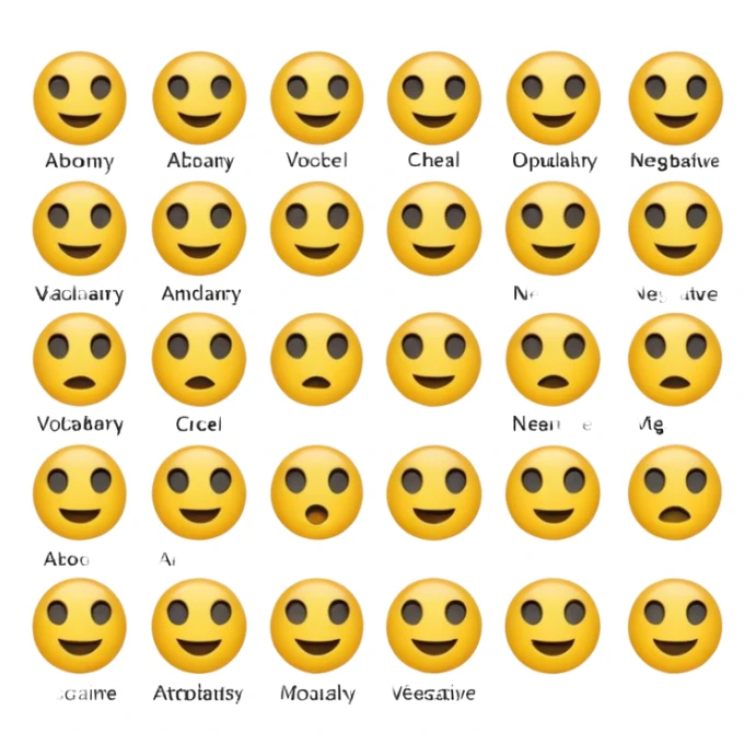 “Provide 5 emojis for Antonyms / Opposite / Negative meaning in Excel vocabulary sheet.” sticker