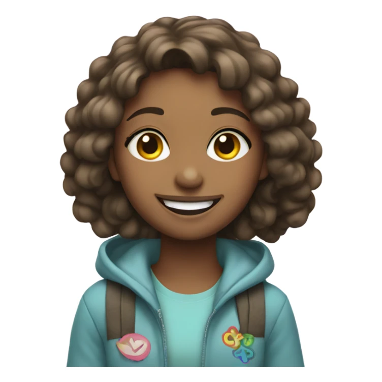 smiling girls with peace signs sticker