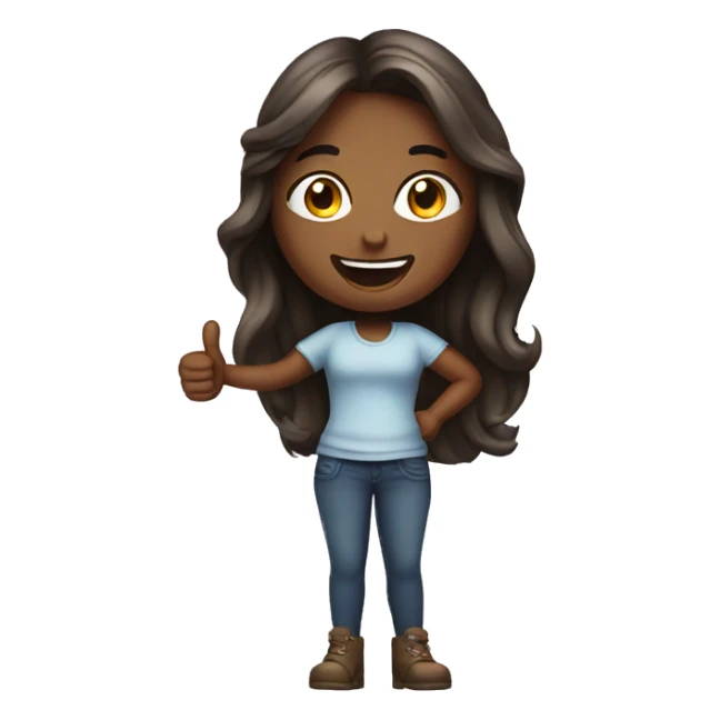 birthday girl thumbs up sticker