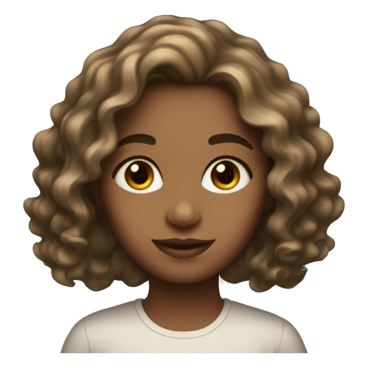 Brown eyed girl with wavy hair sticker